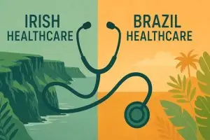 Irish healthcare system, Brazilian healthcare system, Ireland vs Brazil healthcare, health insurance Ireland, SUS Brazil, public health in Europe, expat health guide, medical card Ireland, GP in Ireland, universal healthcare, private vs public hospitals Ireland, healthcare differences Ireland Brazil, healthcare, health system, medical care, public health, universal care, health insurance, primary care, hospitals, doctors, prescriptions, medical card, SUS, private healthcare, emergency care, waiting lists, vaccination, telemedicine, expat health, well-being